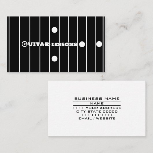 ギターレッスギタリスト音楽教師先生 名刺 (正面/裏面)