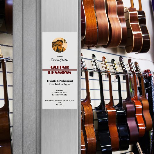 ギターレッスンのマジェントポスター