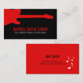 ギターレッスンインストラクターミュージックスタジオ 名刺 (正面/裏面)