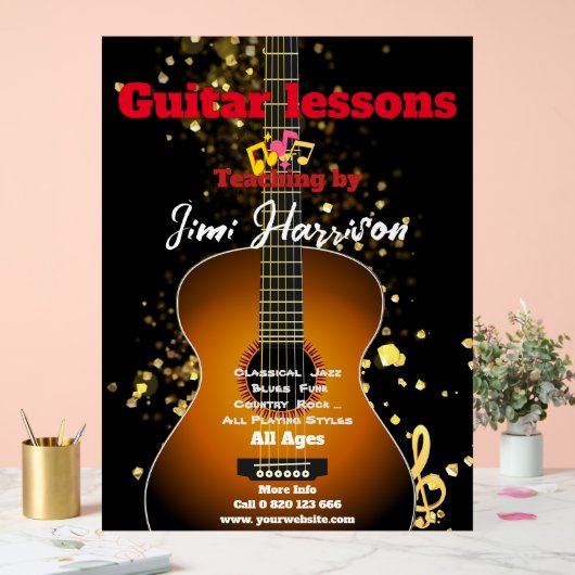 ギターレッスンカスタマイズのアクリル記号 アクリルサイン (ウェディング)