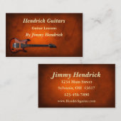 ギターレッスンギターセールス 名刺 (正面/裏面)