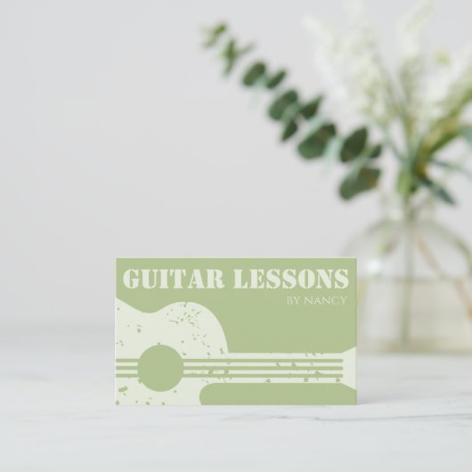 ギターレッスンギター先生 名刺 (スタンド正面)