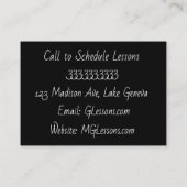ギターレッスンビジネスカード 名刺 (裏面)