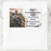 ギターレッスンプロモーションスタンプ 長方形シール (バッグ)