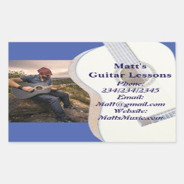 ギターレッスンプロモーションスタンプ 長方形シール