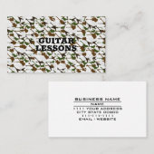 ギターレッスンミュージック先生ギタリストインストラクター 名刺 (正面/裏面)