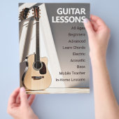 ギターレッスンミュージック先生フライヤーテンプレート チラシ (手)
