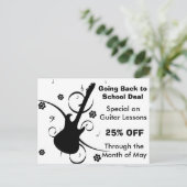 ギターレッスン販売はがき ポストカード (スタンド正面)