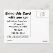 ギターレッスン販売はがき ポストカード (裏面)