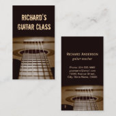 ギターレッスン – クラシックギタエレガントー写真 名刺 (正面/裏面)