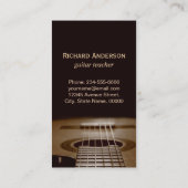 ギターレッスン – クラシックギタエレガントー写真 名刺 (裏面)