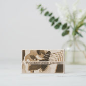 ギターレッスン/セールスビジネスカード 名刺 (スタンド正面)