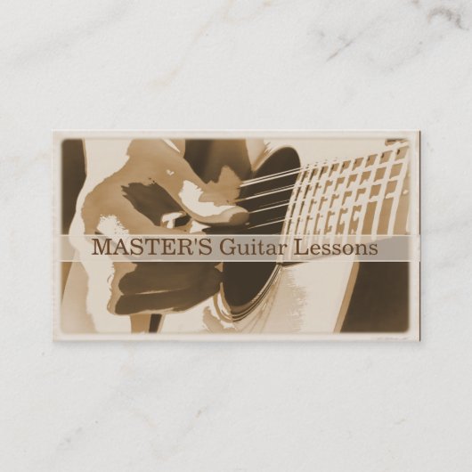 ギターレッスン/セールスビジネスカード 名刺 (正面)