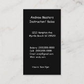 ギターレッスン/セールスビジネスカード 名刺 (裏面)