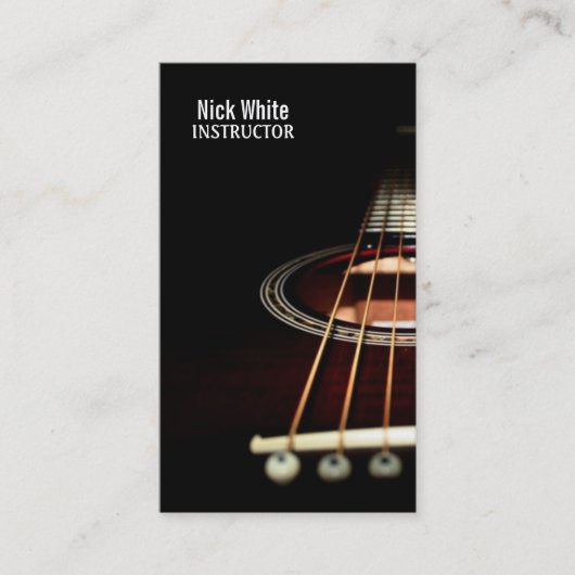 ギターレッスン、音楽、インストラクター名刺 名刺 (正面)