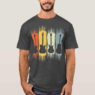 ギターレトロヴィンテージカッコいいギタリスト音楽愛好家ムー Tシャツ