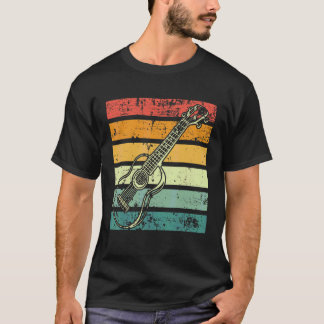 ギターレトロヴィンテージミュージシャンギタリスト電気G Tシャツ