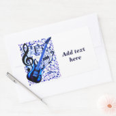 ギターロッカー_ 長方形シール (封筒)