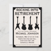 ギターロックアンドロール退職パーティの招待状 招待状 (正面)