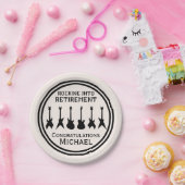 ギターロックアンドロール退職パーティー紙プレート ペーパープレート (パーティー)