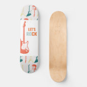 ギターロックアンドロール音楽ロックスター スケートボード (正面)