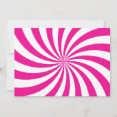 ギターロックスターピンクの黒い女の子の誕生日 招待状 (裏面)