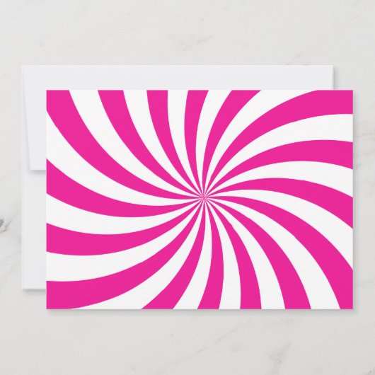 ギターロックスターピンクの黒い女の子の誕生日 招待状 (裏面)