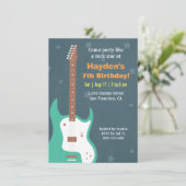 ギターロックスターボーイズバースデーパーティ招待状 招待状 (スタンド正面)