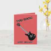 ギターロックスター カード (黄色い花)