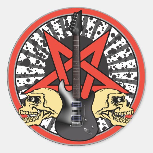 ギターロックスター ラウンドシール (正面)