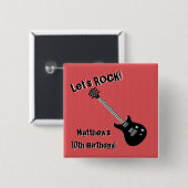 ギターロックスター 缶バッジ (正面&裏面)