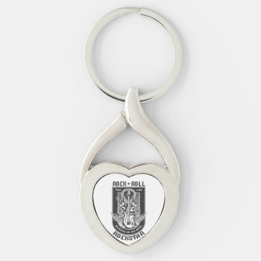 ギターロックデザイン キーホルダー (正面)