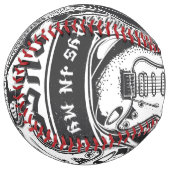 ギターロックデザイン ソフトボール (正面左)