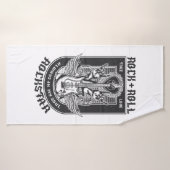 ギターロックデザイン バスタオル (バスタオル)