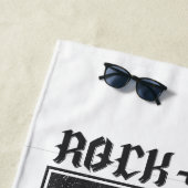 ギターロックデザイン ビーチタオル (インサイチュ)