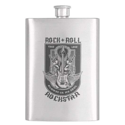 ギターロックデザイン フラスク (正面)