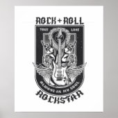 ギターロックデザイン ポスター (正面)