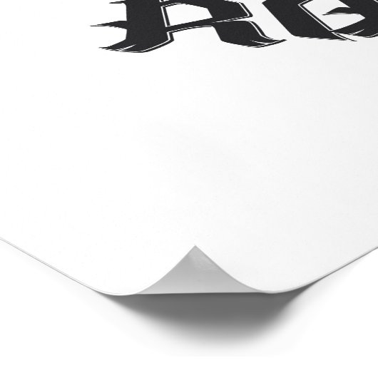 ギターロックデザイン ポスター (角)