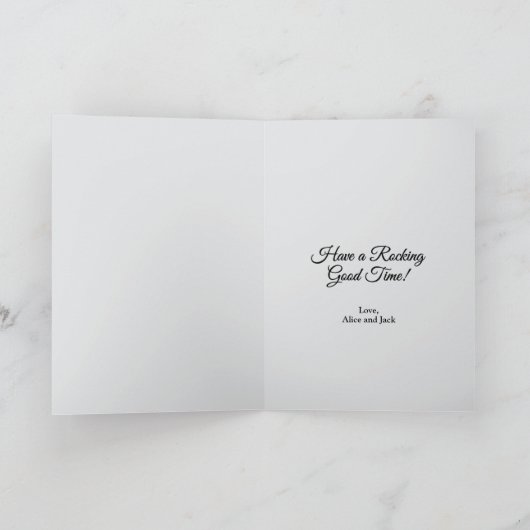 ギターロックングッドタイムハッピーバースデーカード シーズンカード (内部)