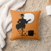 ギターロック&スケルトン転がのScolecrowハロウィーン クッション (ブランケット)