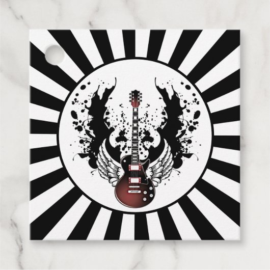 ギターロック&転がパーティーミュージシャンロッカーミュージック フェイバータグ (正面)