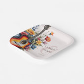 ギターワイルドフラワーアンパサンドミュージカル結婚ズ ペーパープレート (傾斜あり)