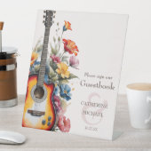 ギターワイルドフラワーアンパサンドミュージカル結婚ズ 台座サイン (インサイチュ)