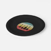 ギターヴィンテージレトロサンセットギター音楽ギフト ペーパープレート (アングル)