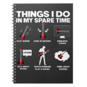 ギター中毒のギタリスト音楽愛好家ミュージシャン ノートブック (正面)