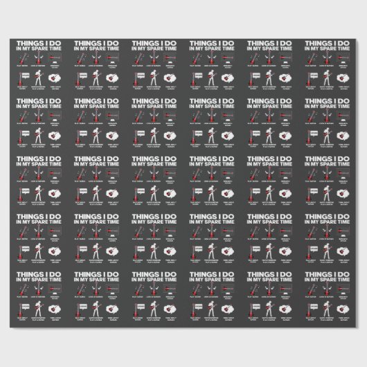 ギター中毒のギタリスト音楽愛好家ミュージシャン ラッピングペーパー (フラット)