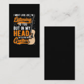 ギター中毒のギタリスト・ジョーク・おもしろいミュージック 名刺 (正面/裏面)