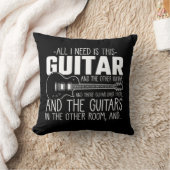 ギター中毒のミュージシャンミュージック楽器秘匿 クッション (ブランケット)