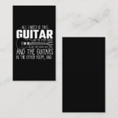 ギター中毒のミュージシャンミュージック楽器秘匿 名刺 (正面/裏面)