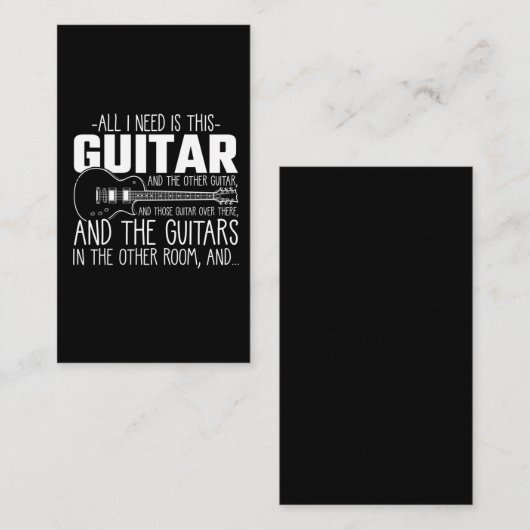 ギター中毒のミュージシャンミュージック楽器秘匿 名刺 (正面/裏面)